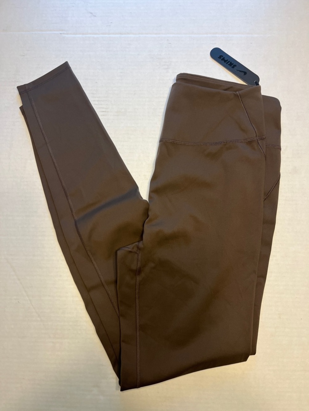 SKIMS Brown High-Waist Leggings with Waist Tie NWOT - Picture 5 of 7
